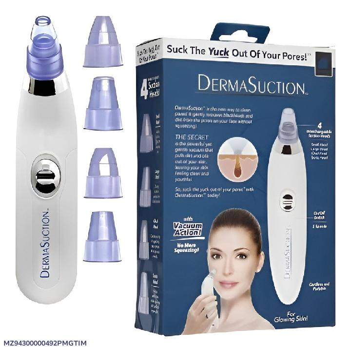 Derma Suction Blackhead Remover – Rechargeable Pore Vacuum Cleaner with 4 Interchangeable Heads ✨🧖♀️