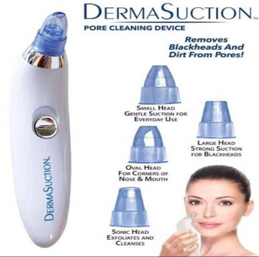 Derma Suction Blackhead Remover – Rechargeable Pore Vacuum Cleaner with 4 Interchangeable Heads ✨🧖‍♀️