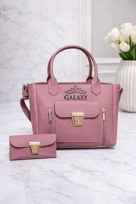 Galaxy Luxury Women’s Leather Handbag Set 👜✨ | Designer Tote Bag with Matching